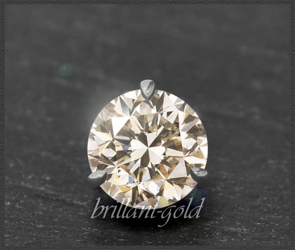 Brillant Anhänger 585 Gold; 1,80ct, zart champagner
